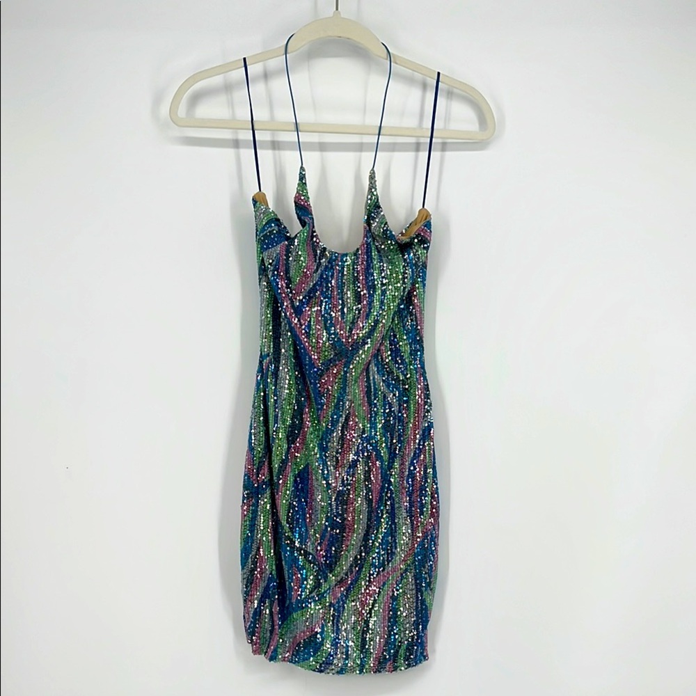 REVOLVE Multicolor Sequin Mini Dress - Size Small